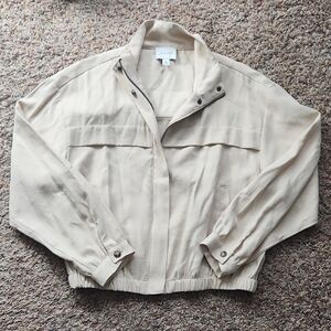 Nine West Beige Bomber Jacket